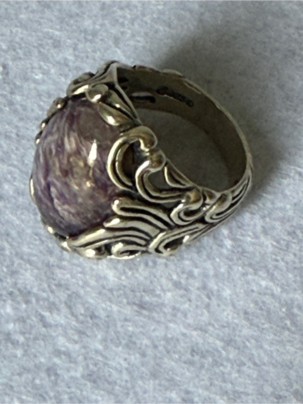 Carolyn Pollack Sterling Silver Purple Charoite Stone Ring Size 6